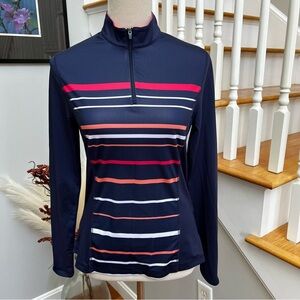 Callaway Women’s Small Weather Series 1/4 zip performance top jacket blue pink